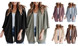 Haute Edition Women's Cocoon Lightweight Kimono Sleeve Sweater Cardigan
