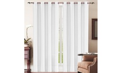 Carmen Faux Silk 58"x84" Curtain Panel Pair with Grommets
