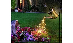 Watering Can Solar Outdoor Lights Solar Lanterns with Hook for Garden Decoration