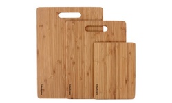 Freshware 3-PK Premium Bamboo Cutting Board Set for Meat & Veggie Prep