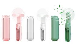 Mini Portable Handheld Fan USB Rechargeable Battery Cooling Folding Electric Fan