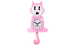 Pink Felix The Cat 3-D Motion Clock
