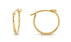 Kid's 14K Yellow Gold 12mm French Lock Hoops