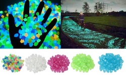 300Pcs/Set Glow in The Dark Pebbles Decorative Luminous Stones Rocks 