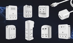 LAX 2, 3, 6, or 9 Outlet Surge Protector with Dual USB Ports