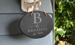 $19.99 for Personalized Slate Outdoor Sign from Etchey ($45 Value)