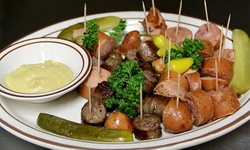 Two Beers or Ceramic Oktoberfest Beer Steins and One Sausage Platter for Two at Red Lion Tavern (Up to 45% Off)