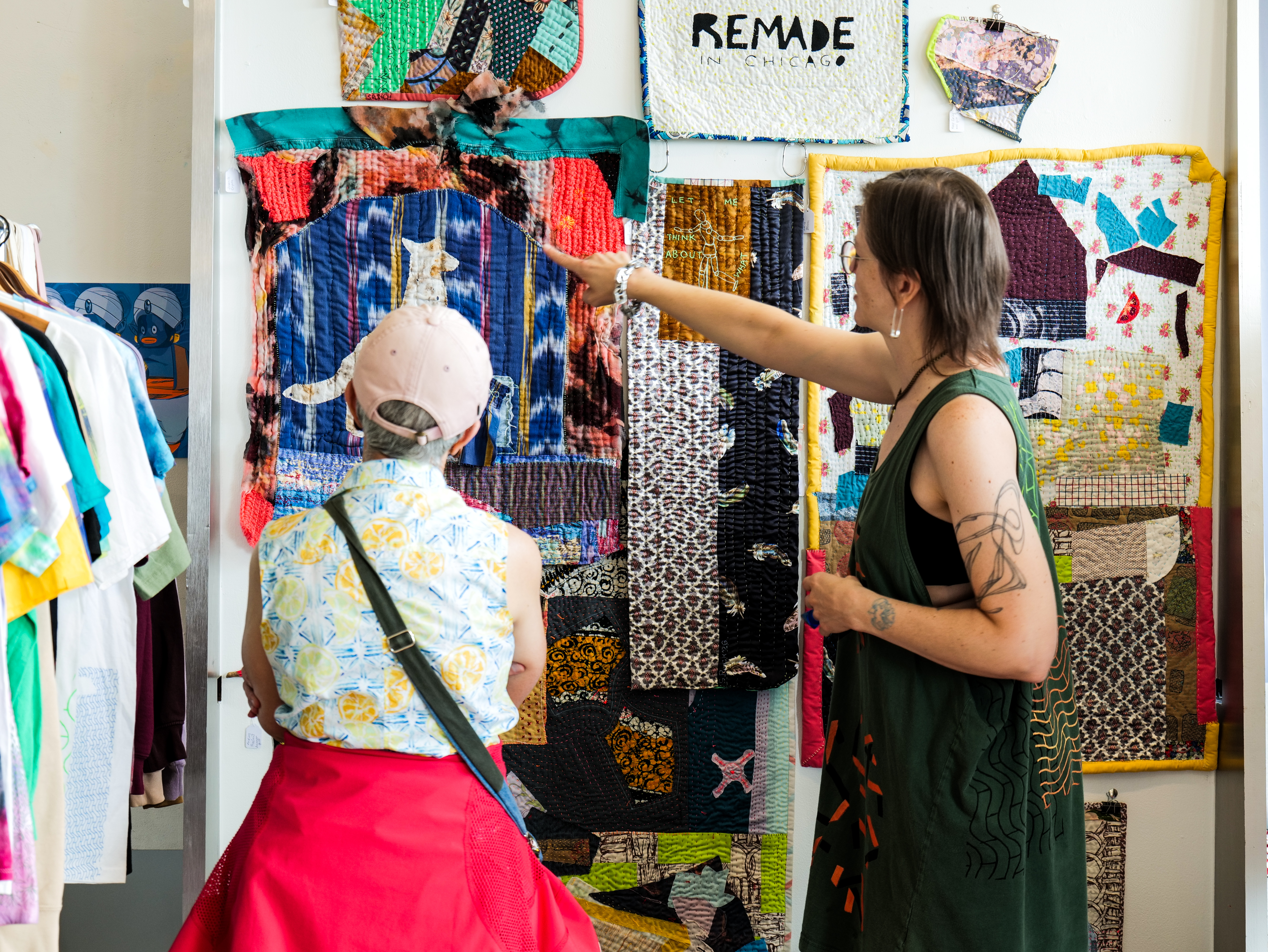 Remade in Chicago quilts on display at Trashy Market